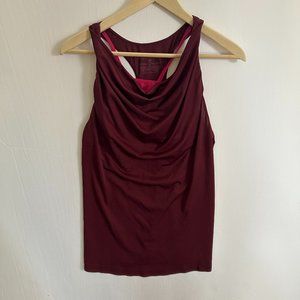Patagonia Umbra Tank Top With Sport Bra Cami Maroon Pink Womens Size Small